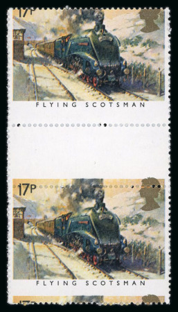Stamp of Great Britain » Queen Elizabeth II 1985 Famous Trains Flying Scotsman 17p black, lemon,