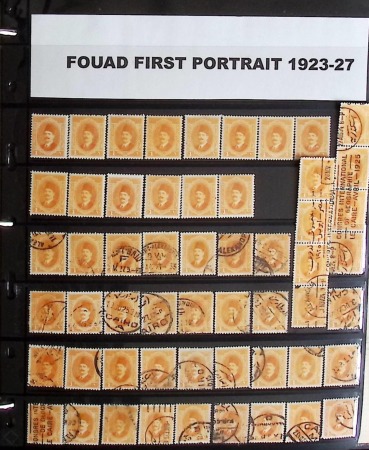 Stamp of Large Lots and Collections Egypt - King Fouad: 1923-37, Specialised collection