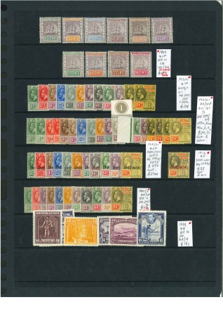 Stamp of Large Lots and Collections 1889-1966, Collection of mint stamps in sets (7) including