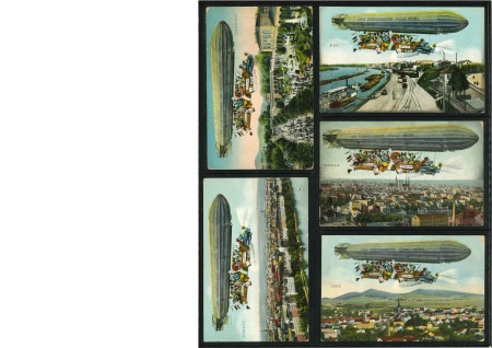 Stamp of Large Lots and Collections » Picture Postcards Airships: 1901-18, early group of 27 picture postcards