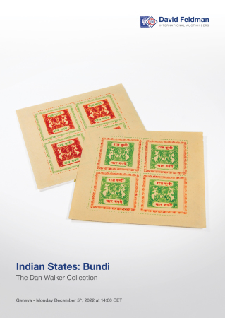 Stamp of Auction catalogues » 2022 Auction catalogue: Indian States: Bundi The Dan Walker Collection