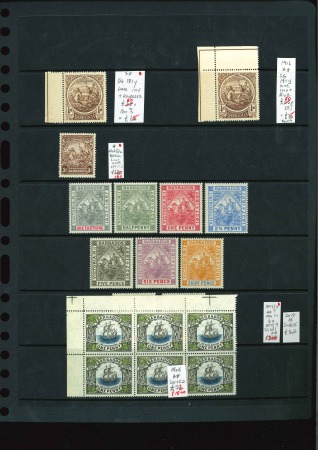 1887-1963, Collection of mint stamps, comprising sets,