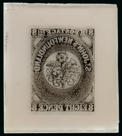 Stamp of Canada » Newfoundland Newfoundland - 1857: 8d, glass support cliché in black