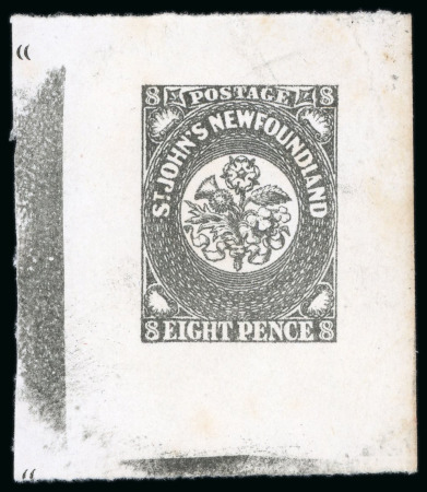 Stamp of Canada » Newfoundland Newfoundland - 1857 8d, a very fine essay on paper