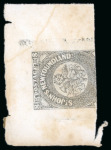Newfoundland - 1857 8d, essay on paper, on the reverse
