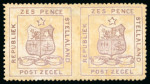 1884 6d lilac-mauve, mint horizontal imperf. between pair