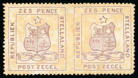 Stamp of Bechuanaland » Stellaland 1884 6d lilac-mauve, mint horizontal imperf. between pair