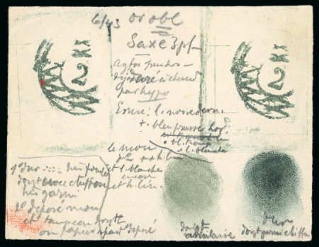 German States, Saxony - postmarks, study group of forged