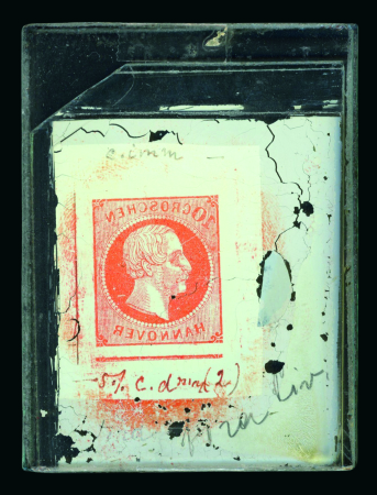 German States, Hannover - 1861 10 gr, glass support