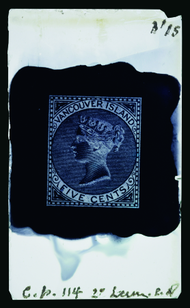 Stamp of Canada » British Columbia and Vancouver British Columbia and Vancouver - 1865 5c, glass support