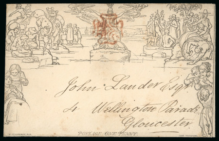 Stamp of Great Britain » 1840 Mulreadys & Caricatures 1840 (May 14-16), group of three 1d Mulreadys, incl. May 14th envelope