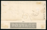 1843 (May 17) 1d Mulready lettersheet cancelled by the London Number 3 Maltese Cross