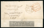 1843 (Nov 11th) 1d Black Mulready letter sheet (A6)