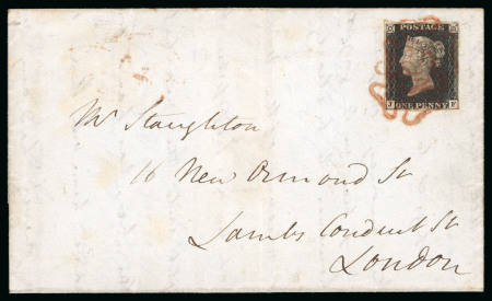 Stamp of Great Britain » 1840 1d Black "May Dates" 1840 (May 30th) wrapper sent from Ware franked with