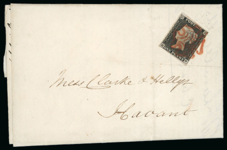 Stamp of Great Britain » 1840 1d Black "May Dates" 1840 (May 29th) Ship and Insurance broker printed letter