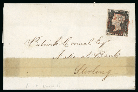 Stamp of Great Britain » 1840 1d Black "May Dates" 1840 (May 22nd) Wrapper sent from Glasgow to Stirling,