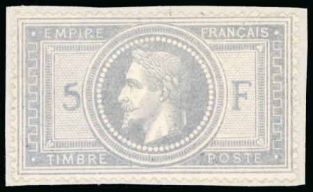France - Laureated Empire 5 fr, a final unused reproduction