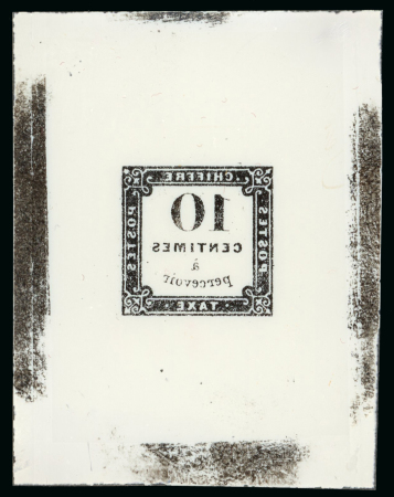 France - postage due – 1871 10c, reverse-image cliché