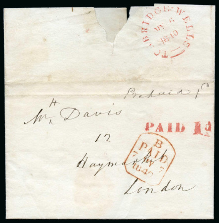 Stamp of Great Britain » Postal History 1840 6th of May Stampless Cover from Tonbridge Wells
