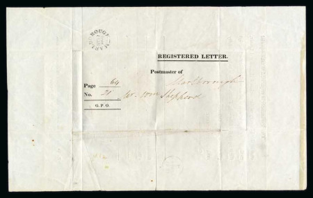 Stamp of Great Britain » Postal History 1841 (May 11th) White wrapper used to carry a Registered