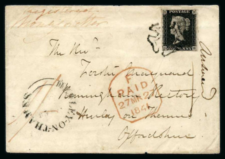 Stamp of Great Britain » 1840 1d Black and 1d Red plates 1a to 11 1841 (26 Mar.) envelope addressed to the Rectory Henley
