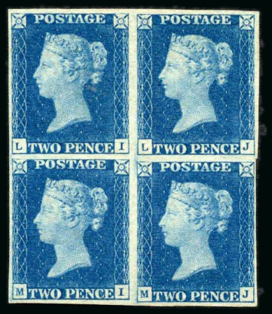 Stamp of Great Britain » 1840 2d Blue (ordered by plate number) 1840 2d. Blue Pl.2. An exceptionally fine and fresh