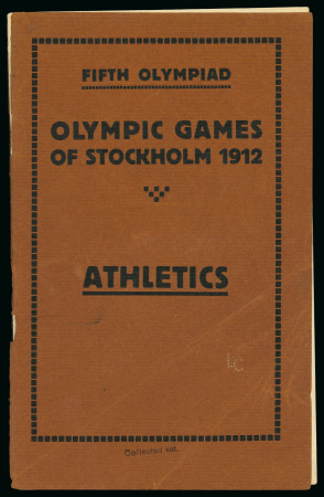 1912 Stockholm Athletics rule book