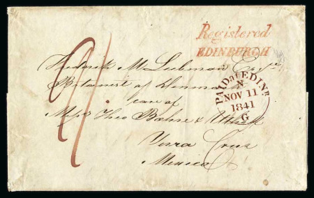 Stamp of Great Britain » Postal History 1841 (November 11th) cover registered from Edinburgh