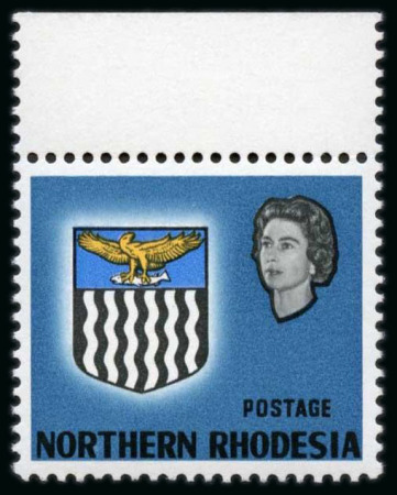 Stamp of Northern Rhodesia 1963 20/- blue Error value omitted fine mint NH. rare
