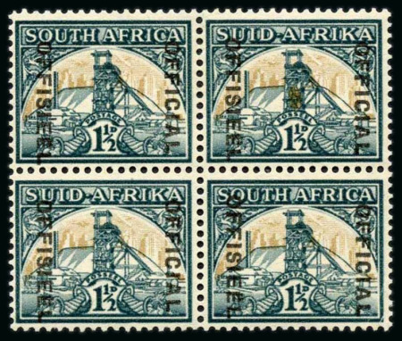 Stamp of South Africa » Union & Republic of South Africa Official. 1944-50 Set 20A (= 1944 issue) 1 1/2d yellow-buff