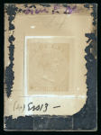 Bermuda - 1883 1s, exposure trial on glass in sepia