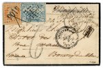 1868 (Aug 5) mourning envelope from Ismalia to France, with Suez Canal Co. and France mixed franking