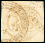 1843, 60r black, intermediate impression, "CORREIO GERAL DAS ALAGOAS" cds in red