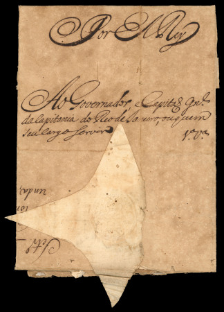 Stamp of Brazil » Postal History 1748 (Sept 17). Entire letter from the queen Anna Maria of Austria to the Captain-General and Governor of Rio de Janeiro