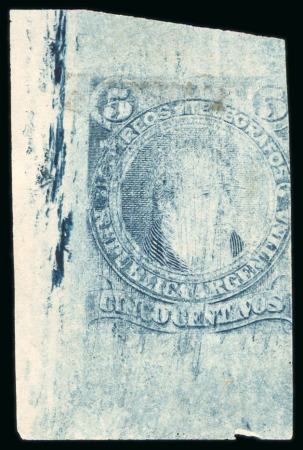 1889-91, "Rivadavia" & "Sarmiento" 5c and 6c  in two proofs during the first process of engraving