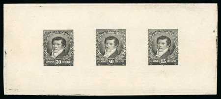 Stamp of Argentina » General issues 1892-95, "Tres Próceres", group of eight die proofs