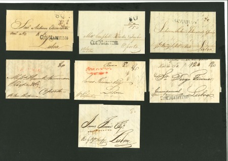 Stamp of Brazil » Postal History 1810-26. Group of seven transatlantic entire letters