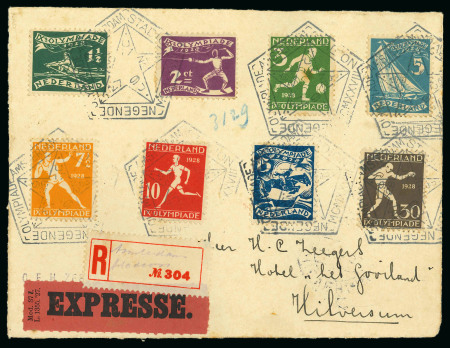 1928 Amsterdam group of covers and postcards