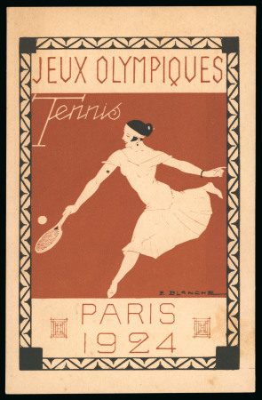 1924 Paris postcard group incl. Blanche set of 8 with original wrapper