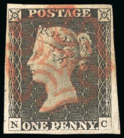 1840, 1d black pl.2 NC with four good to large margins,