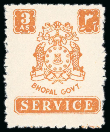 Service: 1944-49, 3a orange-brown, superb fresh mint n.h.