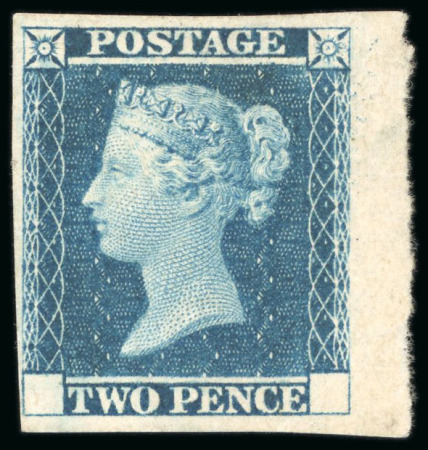 Stamp of Great Britain » Line Engraved Essays, Plate Proofs, Colour Trials and Reprints 1841 Small Trial 2d blue proof imperforate with void