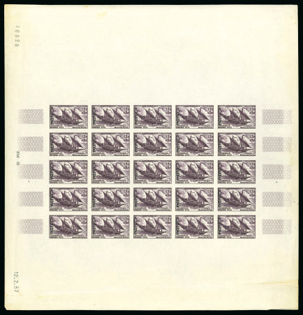1957, Journée du timbre, service maritime postale,