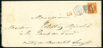 1851, Lettre de deuil affranchissement Cérès 40 centimes