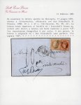 1870, Lettre pour Civita Vecchia (Stato Pontificio)