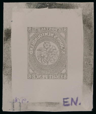 Stamp of Canada » Newfoundland Canada, Newfoundland - 1857 8d, cliché on celluloid