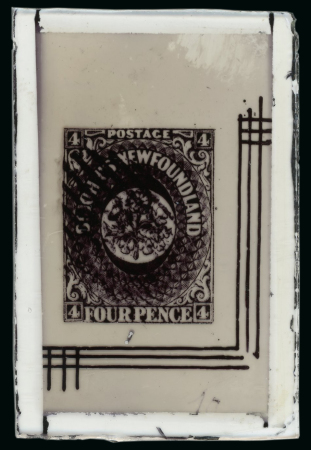 Stamp of Canada » Newfoundland Canada, Newfoundland - 1857: 4d, glass support cliché