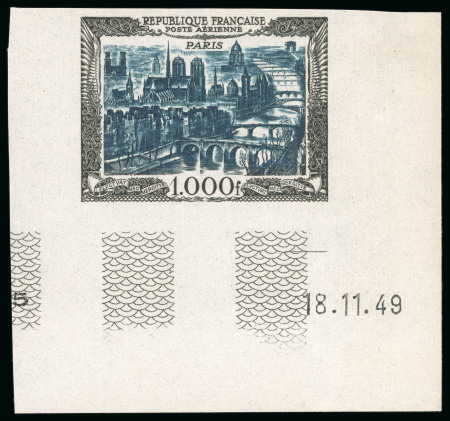 1950, 1000 francs Paris Y&T PA 29, essai multicolore