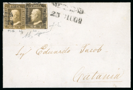1859 Lettera con due colori dell'1 grana