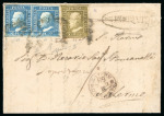 1859 Lettera affrancata 5 grana da Giardini